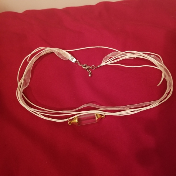 NWOT Anthropologie Gold Geometric Necklace - Picture 3 of 3